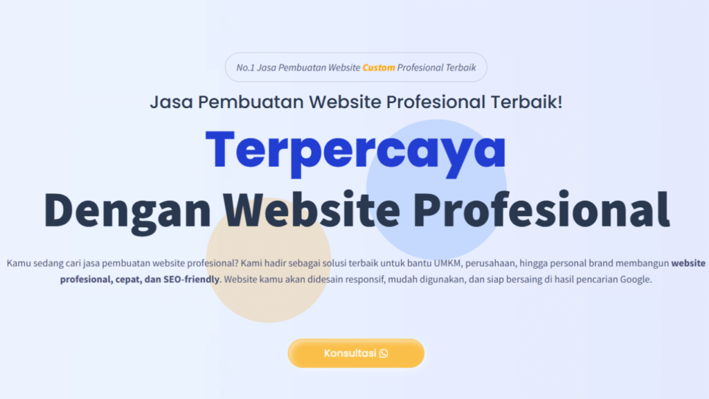 Jasa website profesional di Jakarta, Bandung, Bogor, Tangerang, Bekasi, DKI Jakarta