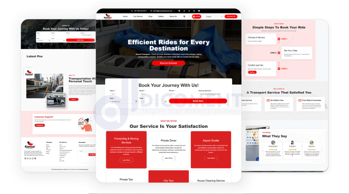Jasa Pembuaan website travel transport di jepang