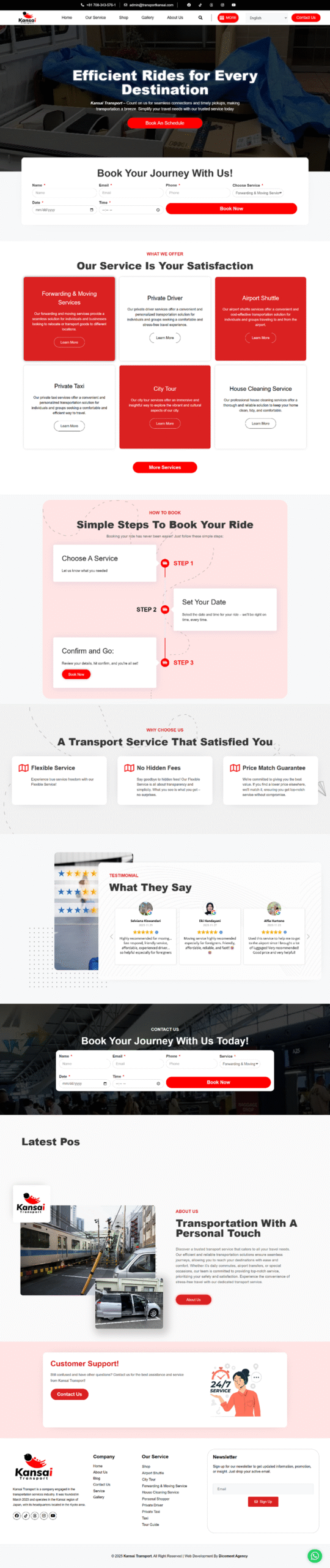 Portofolio Jasa Website Travel Company Profile Dicoment Agency